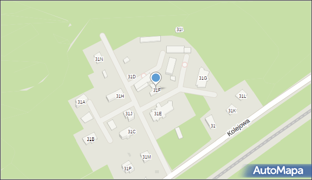 Ząbki, Kolejowa, 31F, mapa Ząbki