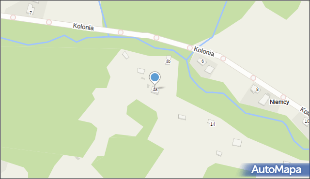 Żabnica, Kolonia, 4a, mapa Żabnica