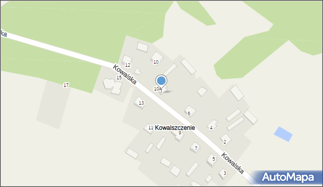 Zabrodzie, Kowalska, 8, mapa Zabrodzie