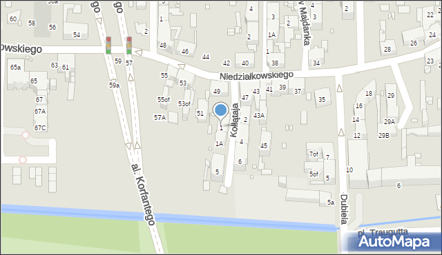 Zabrze, Kołłątaja Hugo, 1, mapa Zabrza