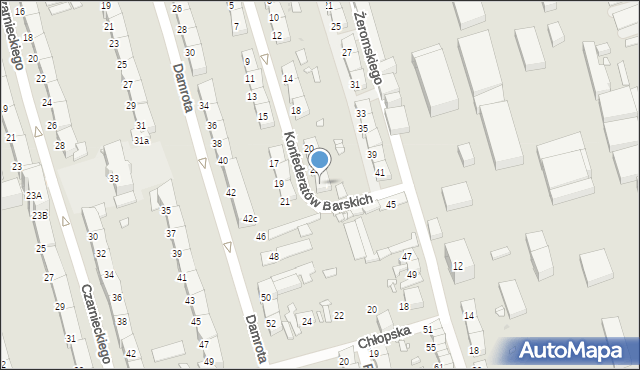 Zabrze, Konfederatów Barskich, 24, mapa Zabrza