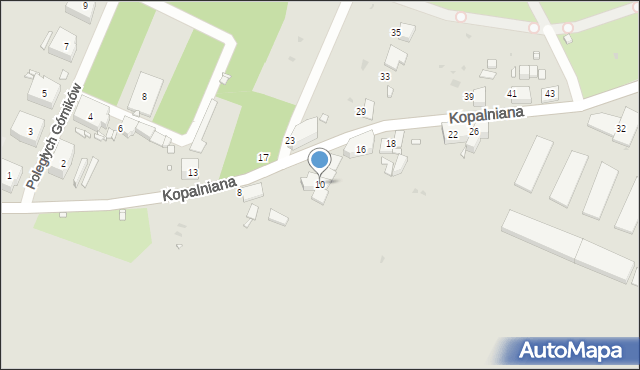 Zabrze, Kopalniana, 10, mapa Zabrza