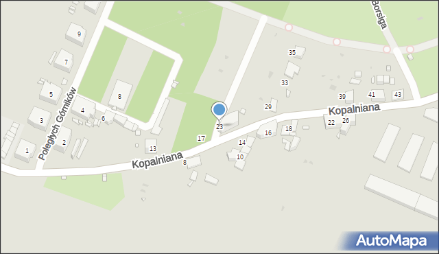 Zabrze, Kopalniana, 23, mapa Zabrza