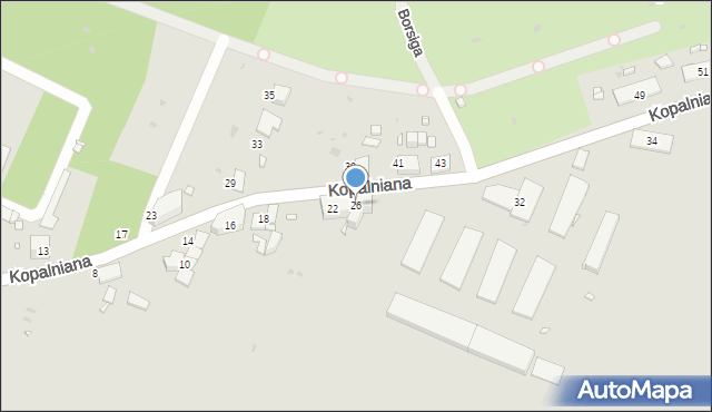 Zabrze, Kopalniana, 26, mapa Zabrza