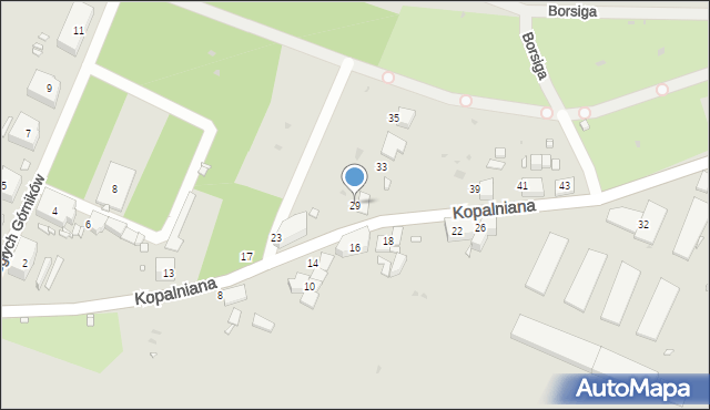 Zabrze, Kopalniana, 29, mapa Zabrza