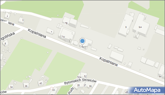 Zabrze, Kopalniana, 7d, mapa Zabrza