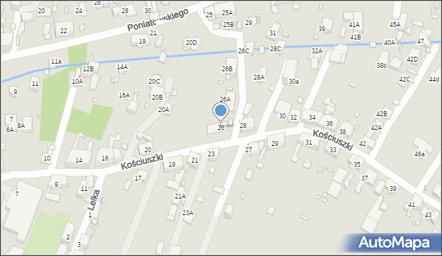 Zabrze, Kościuszki Tadeusza, gen., 26, mapa Zabrza