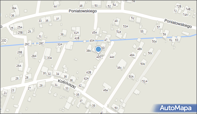 Zabrze, Kościuszki Tadeusza, gen., 42C, mapa Zabrza