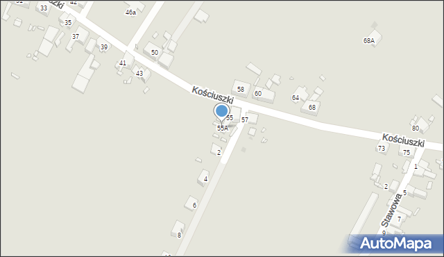 Zabrze, Kościuszki Tadeusza, gen., 55A, mapa Zabrza