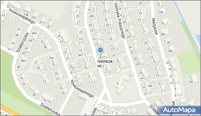 Zabrze, Komuny Paryskiej, 6, mapa Zabrza