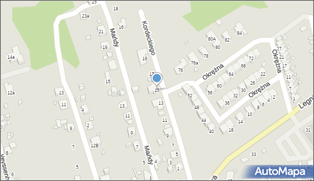 Zabrze, Kordeckiego Augustyna, przeora, 15, mapa Zabrza