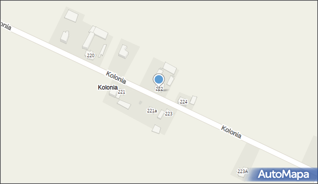 Zadroże, Kolonia, 222, mapa Zadroże