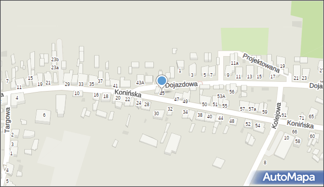 Zagórów, Konińska, 45, mapa Zagórów