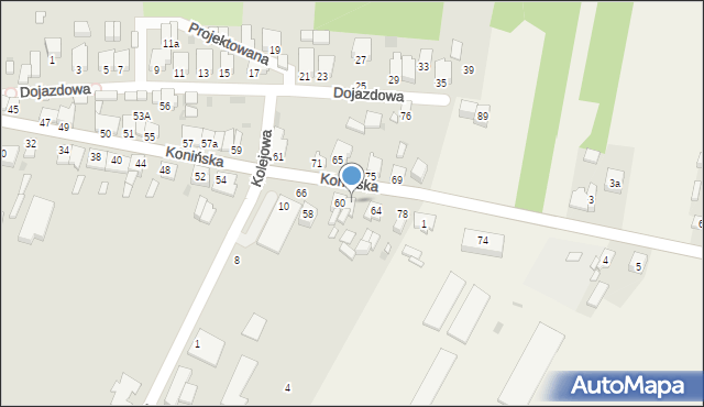 Zagórów, Konińska, 62, mapa Zagórów