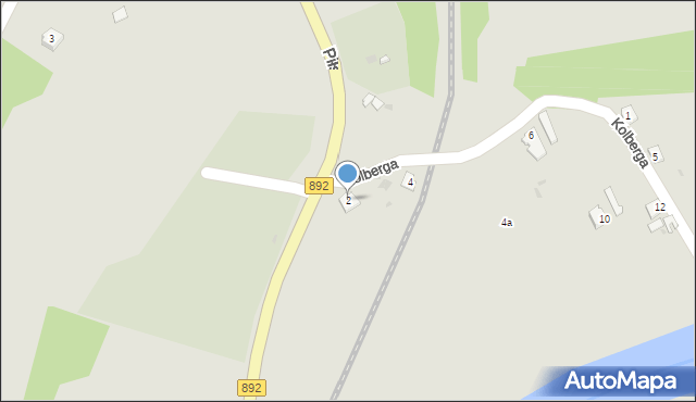 Zagórz, Kolberga, 2, mapa Zagórz