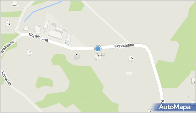 Zagórz, Kopalniana, 5, mapa Zagórz