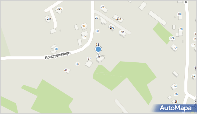 Zakliczyn, Korczyńskiego Stanisława, dr., 35, mapa Zakliczyn