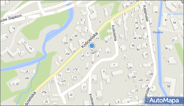 Zakopane, Kościeliska, 11a, mapa Zakopanego