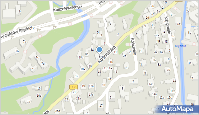 Zakopane, Kościeliska, 8, mapa Zakopanego