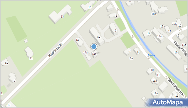 Zakopane, Kościuszki Tadeusza, gen., 14b, mapa Zakopanego