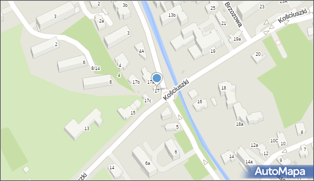 Zakopane, Kościuszki Tadeusza, gen., 17, mapa Zakopanego
