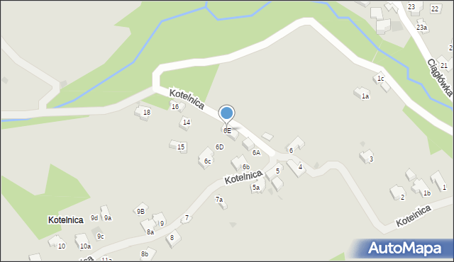 Zakopane, Kotelnica, 6E, mapa Zakopanego