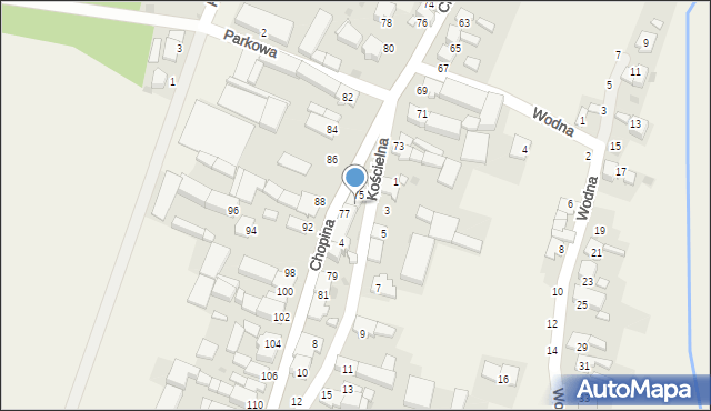 Zakrzów, Kościelna, 2, mapa Zakrzów