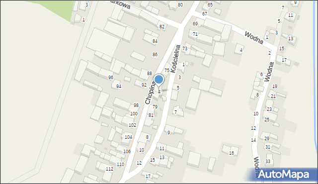 Zakrzów, Kościelna, 4, mapa Zakrzów