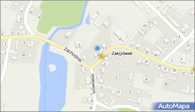 Zakrzówek, Kościuszki Tadeusza, gen., 1, mapa Zakrzówek