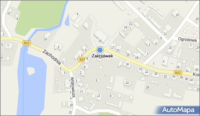 Zakrzówek, Kościuszki Tadeusza, gen., 14, mapa Zakrzówek