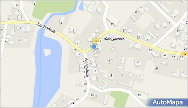 Zakrzówek, Kościuszki Tadeusza, gen., 2, mapa Zakrzówek