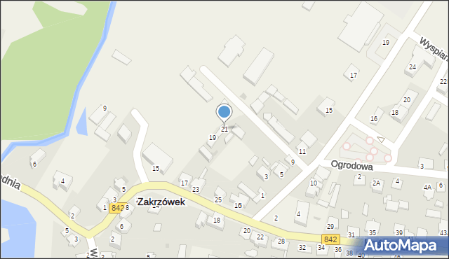 Zakrzówek, Kościuszki Tadeusza, gen., 21, mapa Zakrzówek