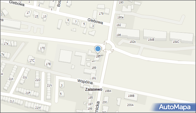 Zalasewo, Kórnicka, 185, mapa Zalasewo