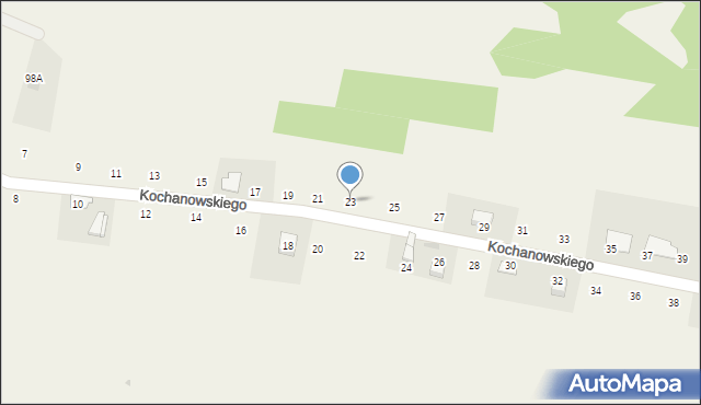 Zalasowa, Kochanowskiego Jana, 23, mapa Zalasowa