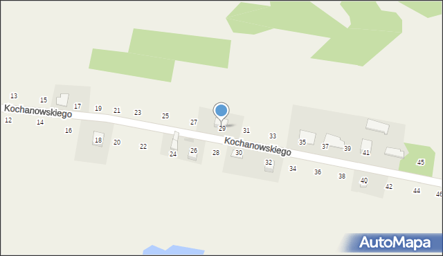 Zalasowa, Kochanowskiego Jana, 29, mapa Zalasowa