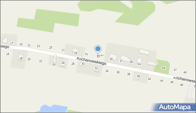 Zalasowa, Kochanowskiego Jana, 33, mapa Zalasowa