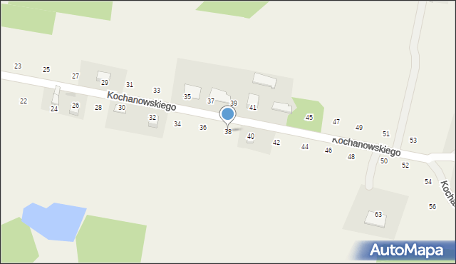 Zalasowa, Kochanowskiego Jana, 38, mapa Zalasowa