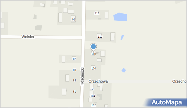 Zaleszany, Kościuszki Tadeusza, gen., 108, mapa Zaleszany