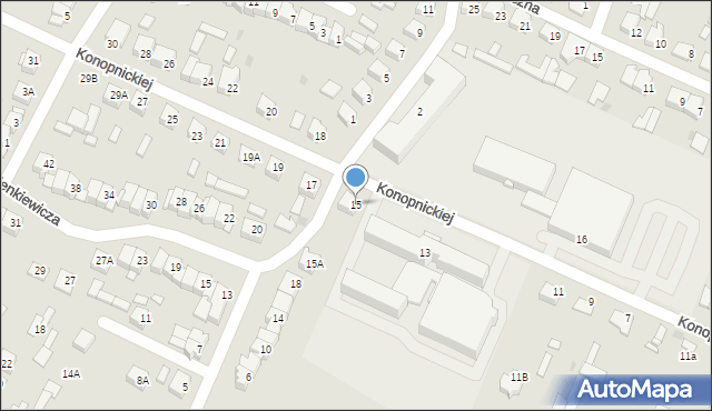 Zambrów, Konopnickiej Marii, 15, mapa Zambrów