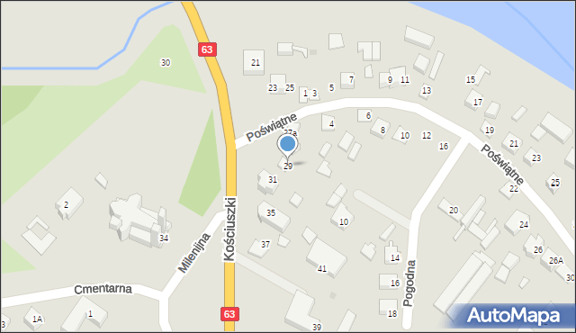 Zambrów, Kościuszki Tadeusza, gen., 29, mapa Zambrów