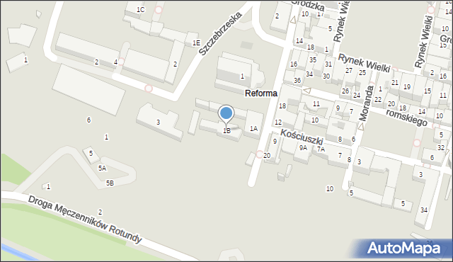 Zamość, Kolegiacka, 1B, mapa Zamościa