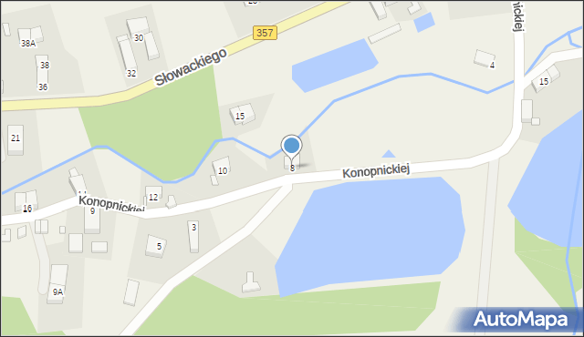 Zaręba, Konopnickiej Marii, 8, mapa Zaręba