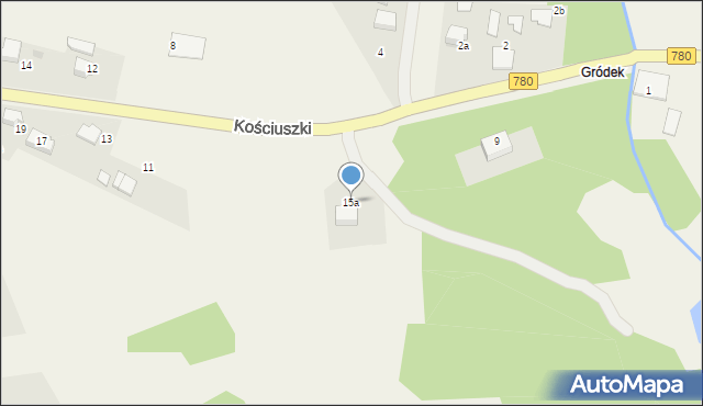 Żarki, Kościuszki Tadeusza, gen., 15a, mapa Żarki