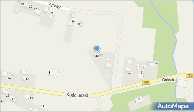 Żarki, Kościuszki Tadeusza, gen., 4A, mapa Żarki