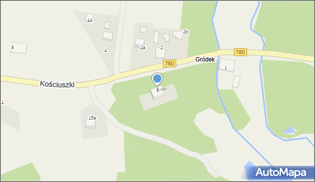 Żarki, Kościuszki Tadeusza, gen., 9, mapa Żarki