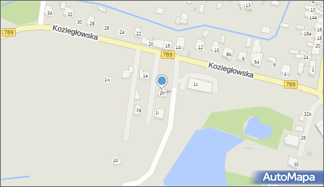 Żarki, Koziegłowska, 1h, mapa Żarki