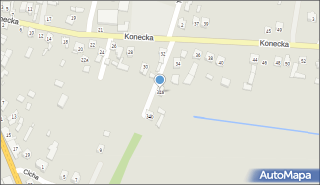 Żarnów, Konecka, 34a, mapa Żarnów