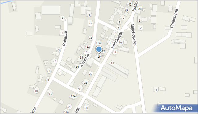 Żarnowiec, Kościuszki Tadeusza, gen., 16, mapa Żarnowiec