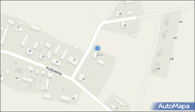 Żarnowo, Kościelna, 17, mapa Żarnowo