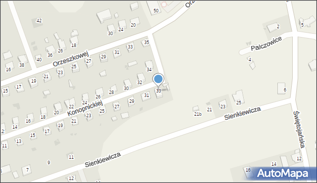 Zator, Konopnickiej Marii, 33, mapa Zator